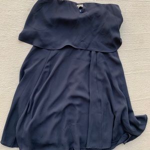 black strapless dress